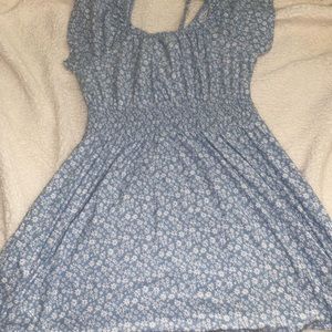 No boundaries, blue floral dress short length